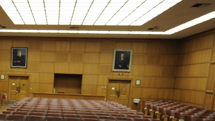 A courtroom at Los Angeles Superior Court is seen in Los Angeles, on July 15, 2009. (Credit: MARK RALSTON/AFP/Getty Images)