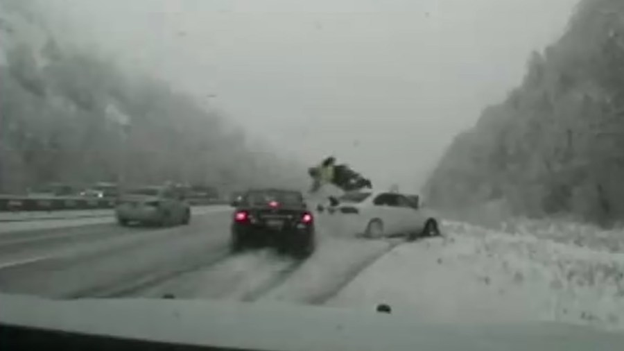 Utah Department of Public Safety released video of a crash that left a patrolman injured on March 25, 2018.