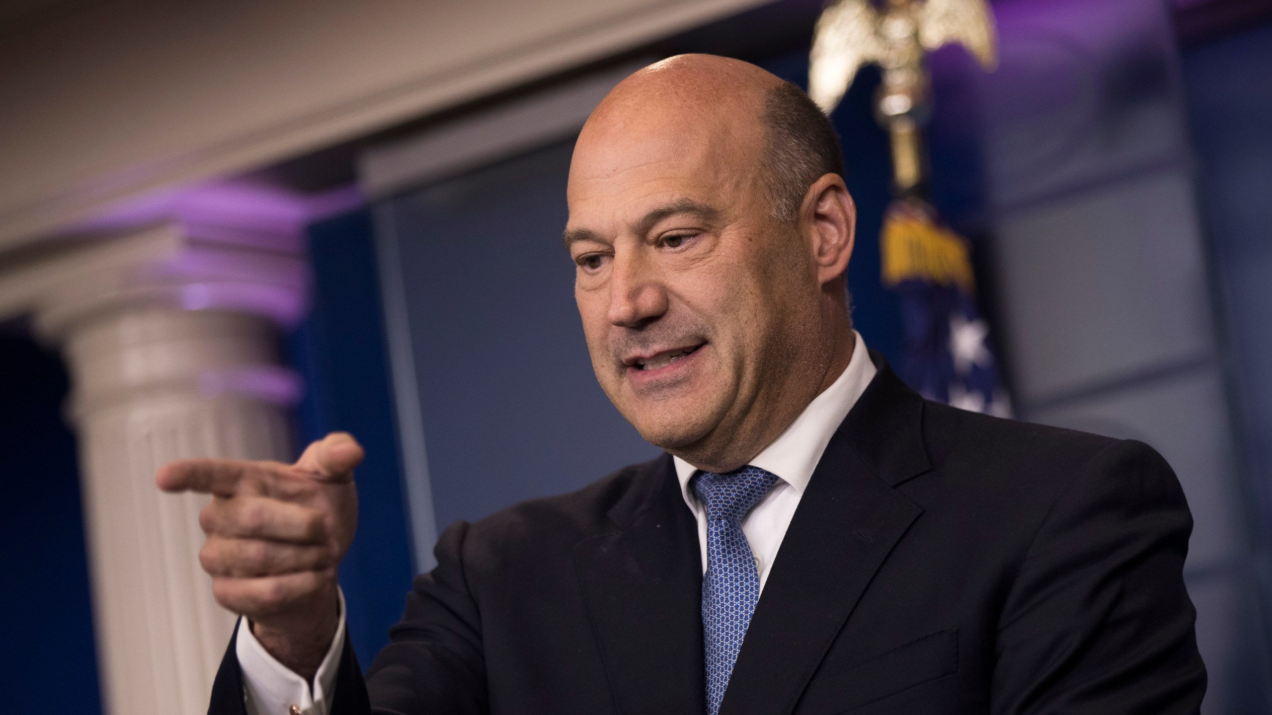 Gary Cohn speaks during the daily news briefing at the James Brady Press Briefing Room of the White House, September 28, 2017. (Credit: Drew Angerer/Getty Images)