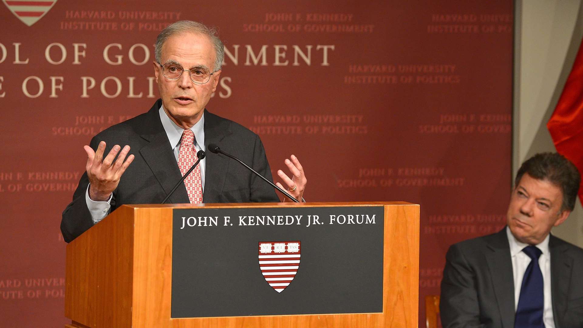 Harvard Professor Jorge I. Dominguez speaks at the John F. Kennedy Jr. Forum Institute of Politics on Sept. 25, 2013, in Boston, Mass. (Credit: Paul Marotta/Getty Images via CNN)