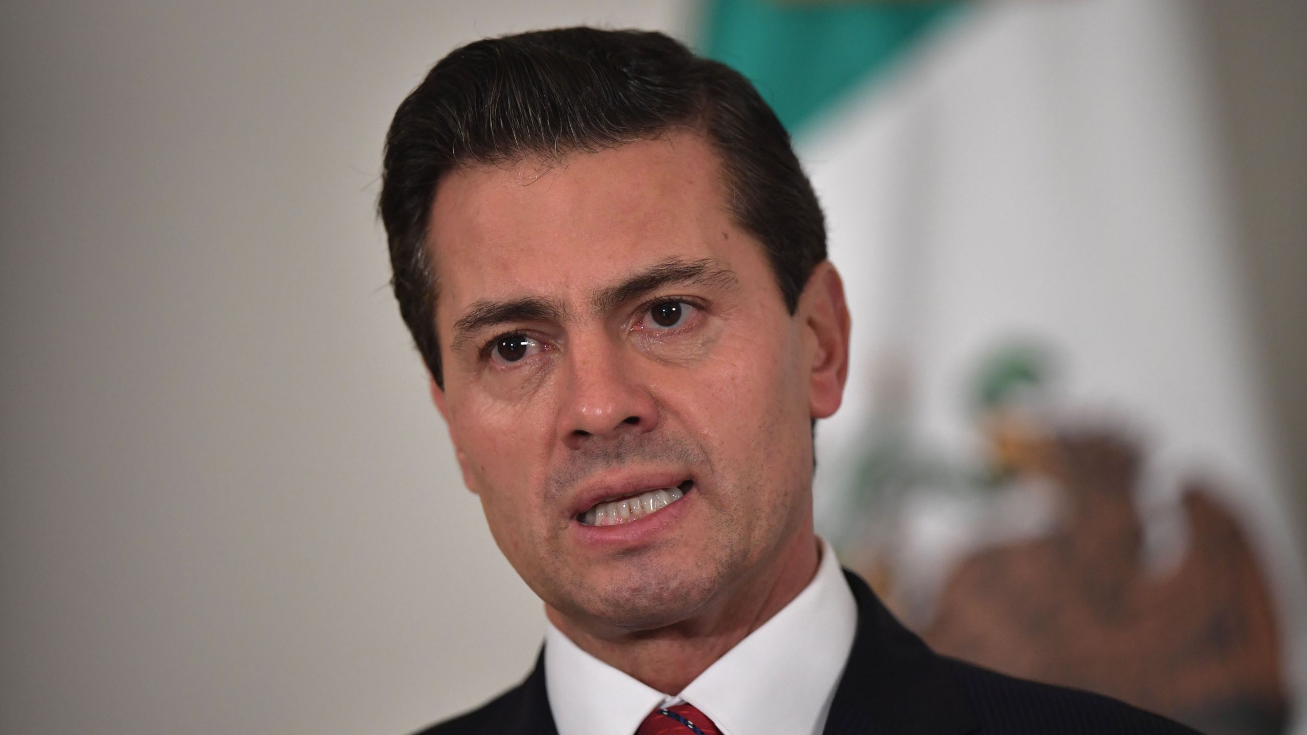 Mexico's President Enrique Pena Nieto speaks during a press conference on the sidelines of the Asia-Pacific Economic Cooperation (APEC) Summit in the central Vietnamese city of Danang on November 11, 2017. (Credit: ANTHONY WALLACE/AFP/Getty Images)