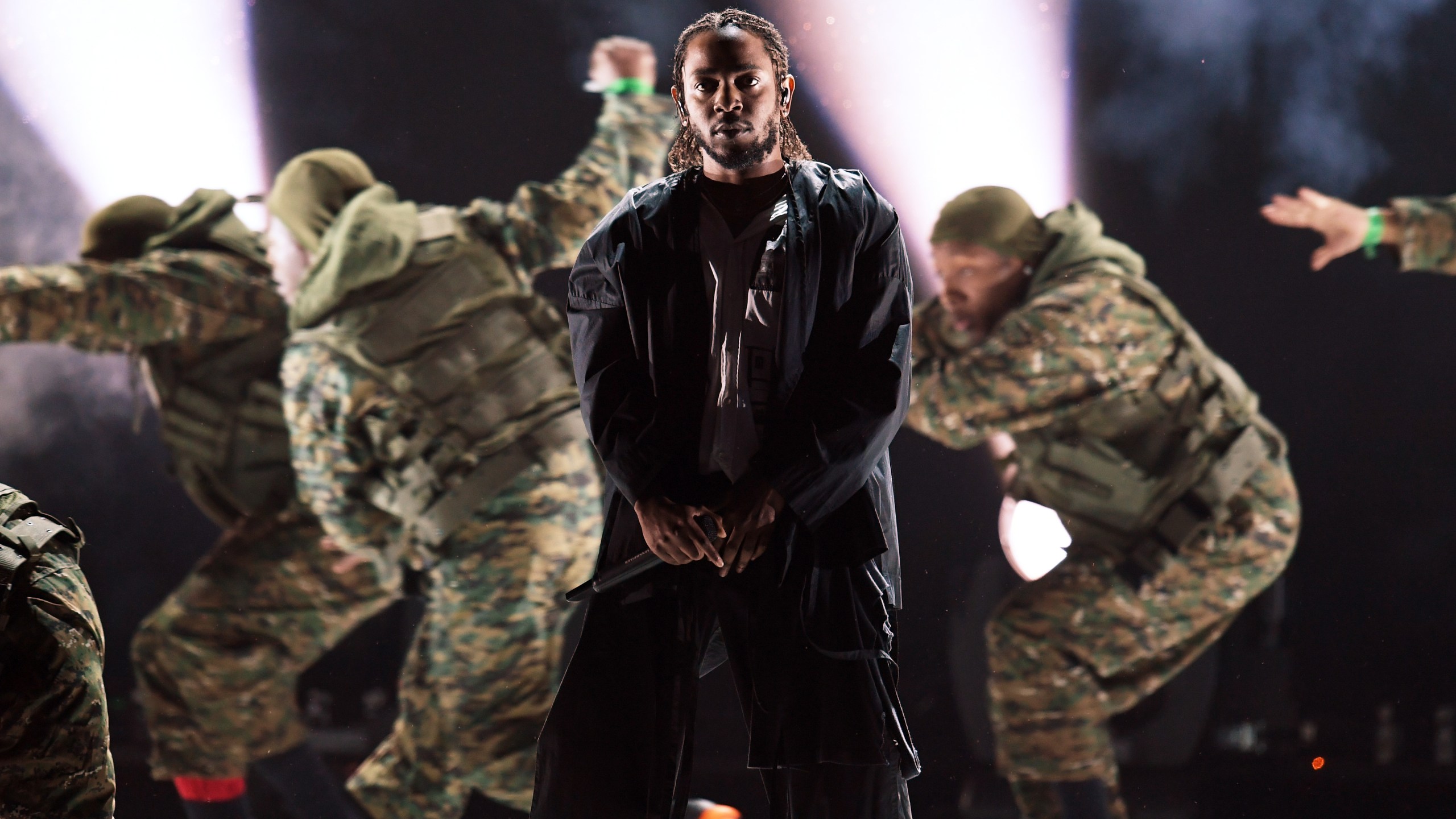 Recording artist Kendrick Lamar performs onstage during the 60th Annual GRAMMY Awards at Madison Square Garden on Jan. 28, 2018. (Credit: Kevin Winter/Getty Images for NARAS)