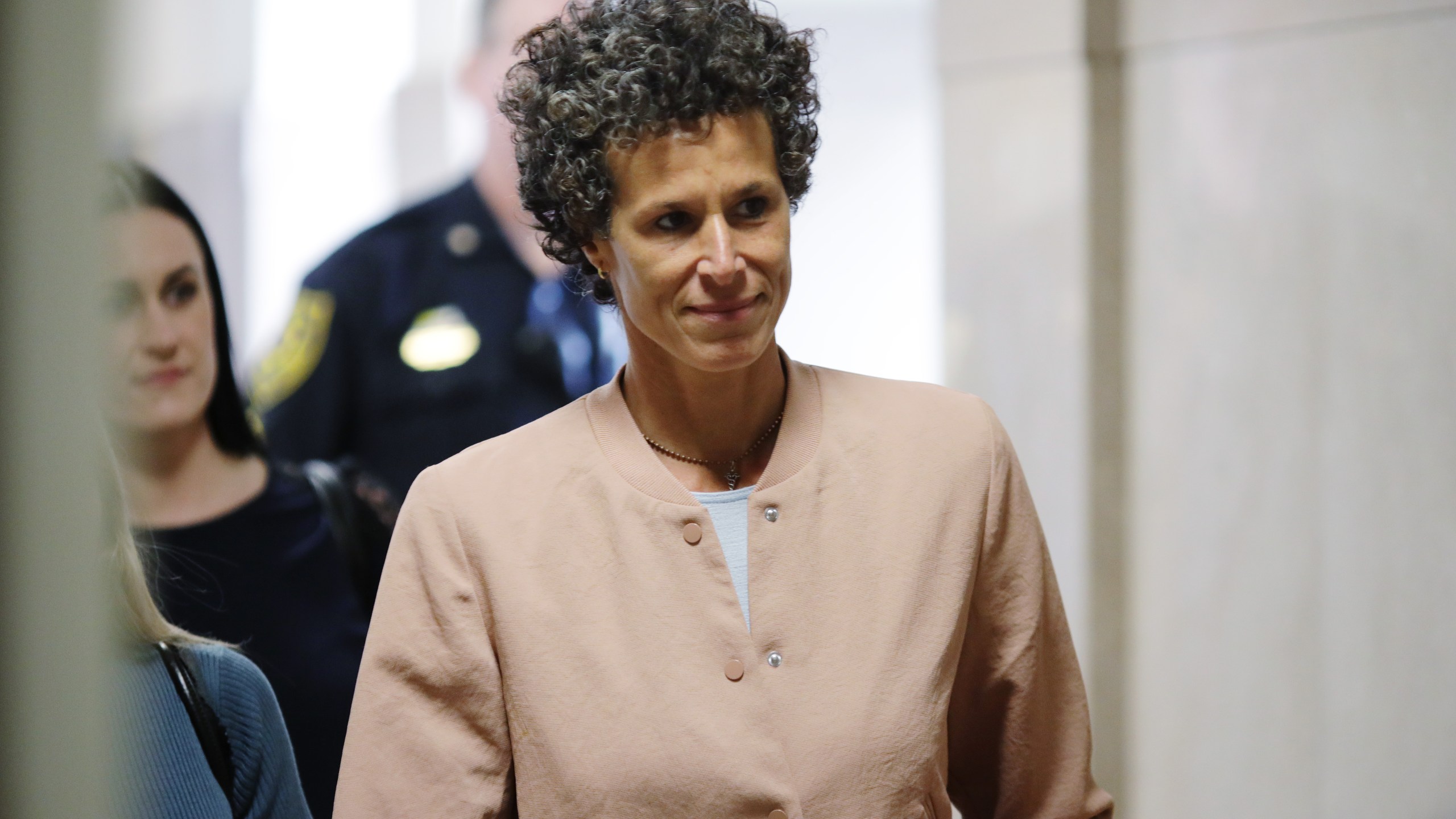 Andrea Constand, plaintiff for the Bill Cosby trial, arrives at the Montgomery County Courthouse for the sixth day of his sexual assault retrial on April 16, 2018, in Norristown, Penn. (Credit: Dominick Reuter-Pool/Getty Images)