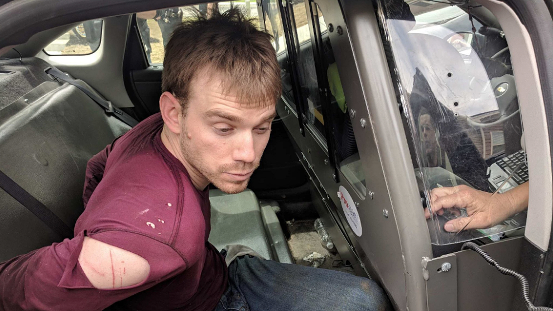 Travis Reinking is seen being taken into custody in a photo provided by the Metro Nashville Police Department.