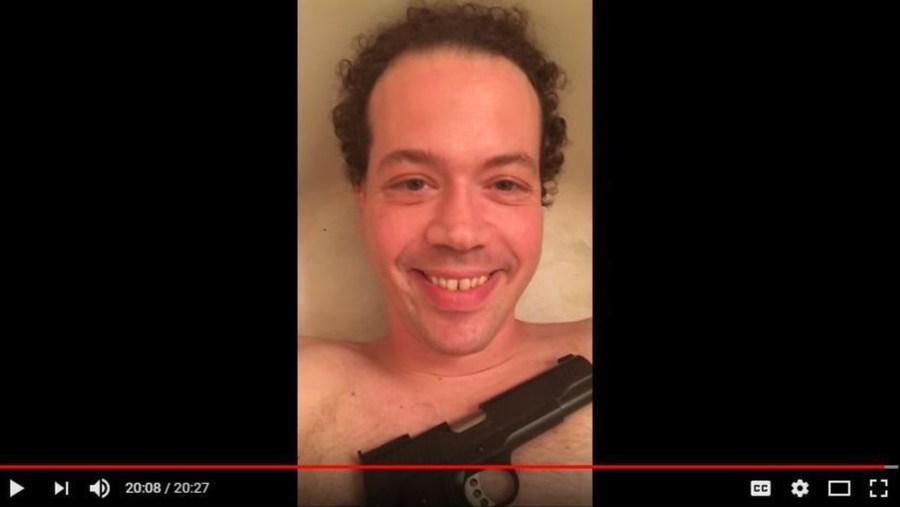 David Kenneth Smith, 40, is seen in a screenshot from a video posted to his YouTube channel.