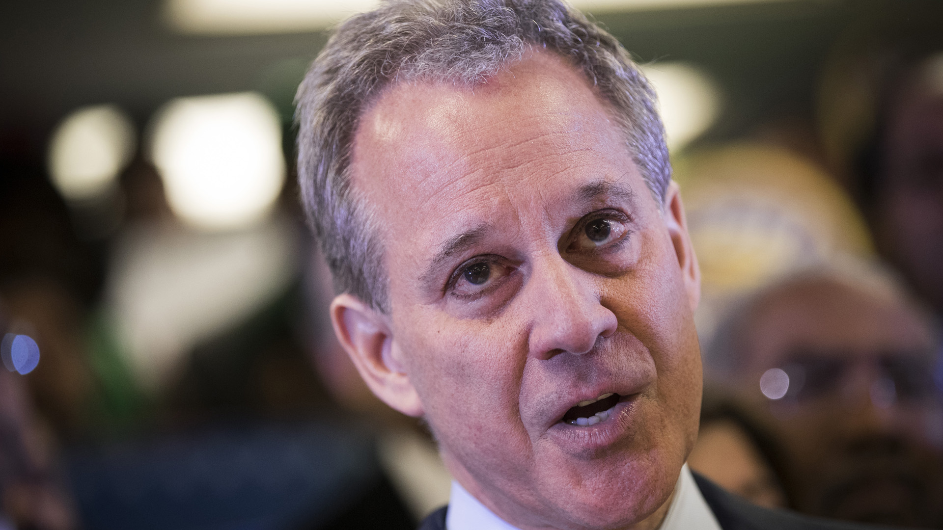 Former New York Attorney General Eric Schneiderman speaks at a press conference on April 3, 2018 in New York City. (Credit: Drew Angerer/Getty Images)