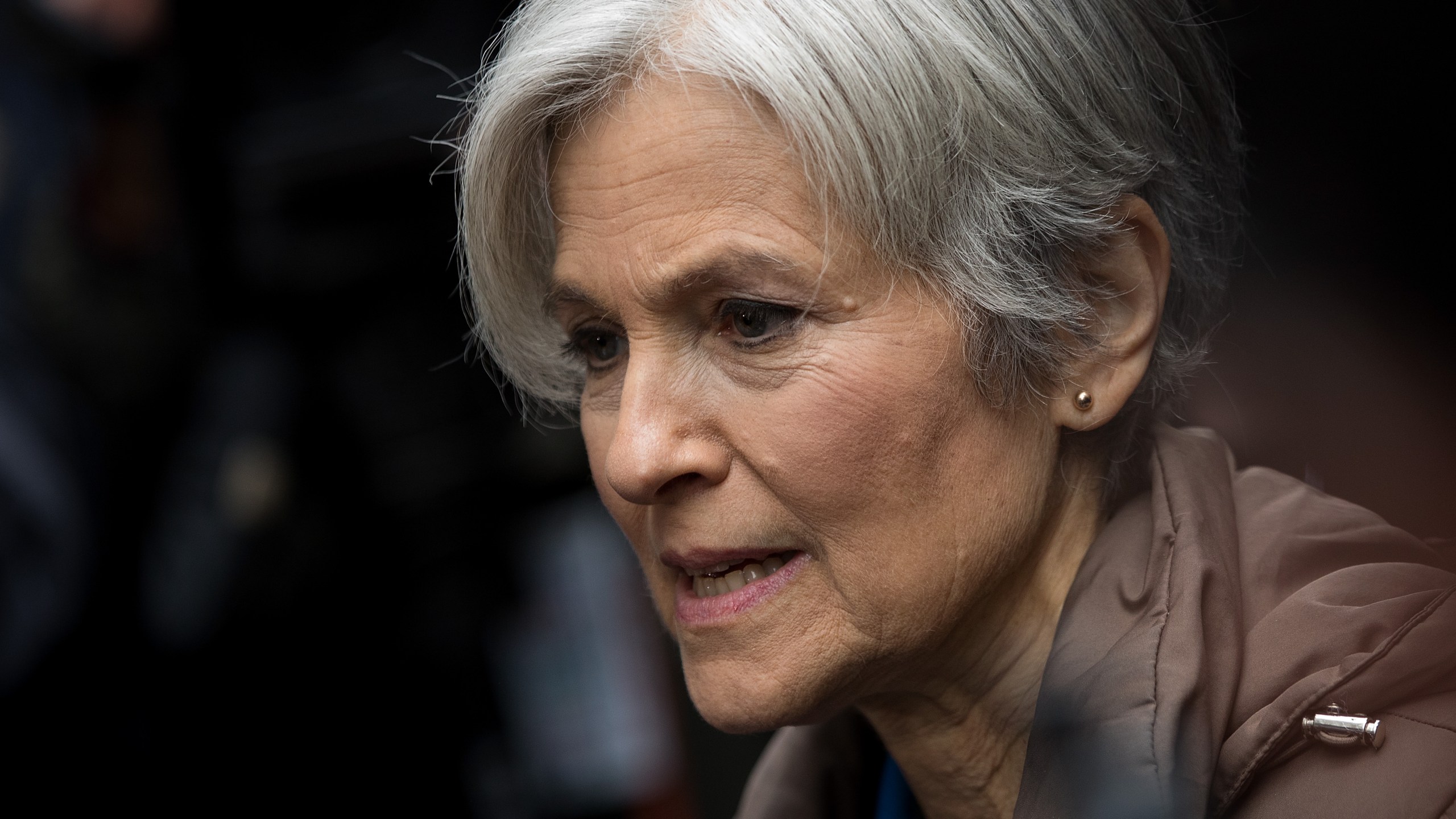 Green Party presidential candidate Jill Stein speaks at a news conference on Fifth Avenue across the street from Trump Tower on Dec. 5, 2016. (Credit: Drew Angerer/Getty Images)