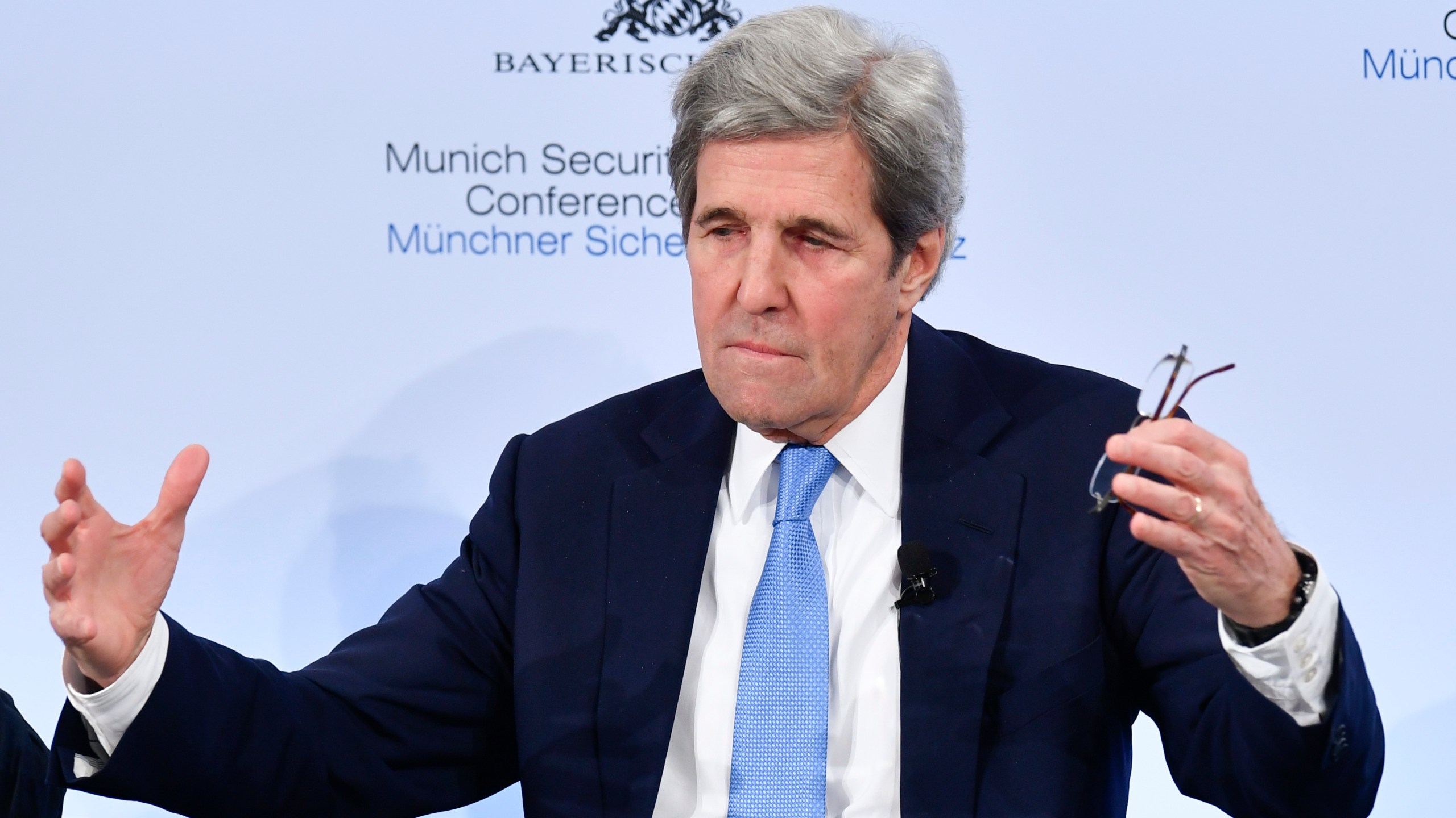 Former US Secretary of State John Kerry attends a panel discussion during the Munich Security Conference on February 18, 2018. (Credit: Thomas Kienzle/AFP/Getty Images)