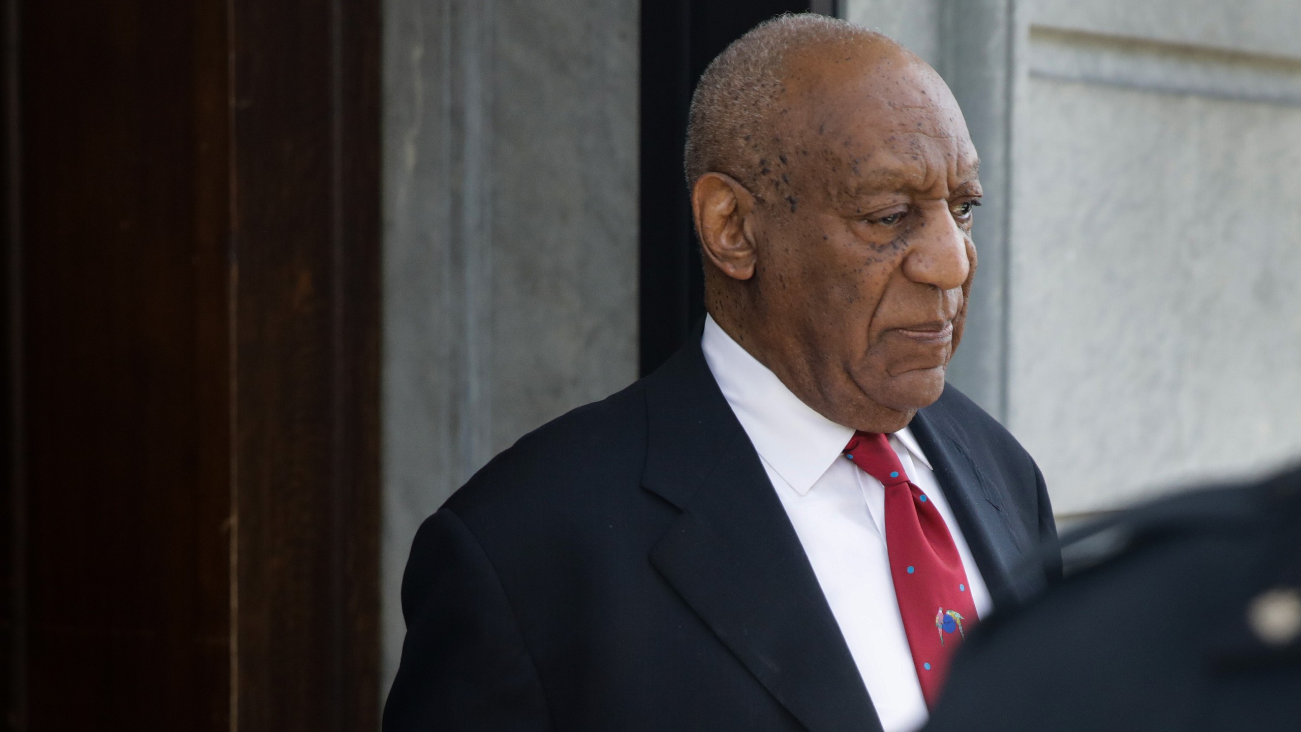 Actor and comedian Bill Cosby comes out of the Courthouse after the verdict in the retrial of his sexual assault case at the Montgomery County Courthouse in Norristown, Pennsylvania on April 26, 2018. (Credit: DOMINICK REUTER/AFP/Getty Images)