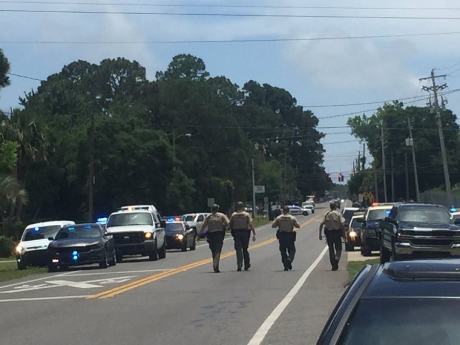 According to the Bay County Sheriff's Office, authorities responded to the scene of an active shooting at an apartment complex in Panama City, Florida on May 22. (Credit: Eryn Dion/Panama City News Herald via CNN Wire)