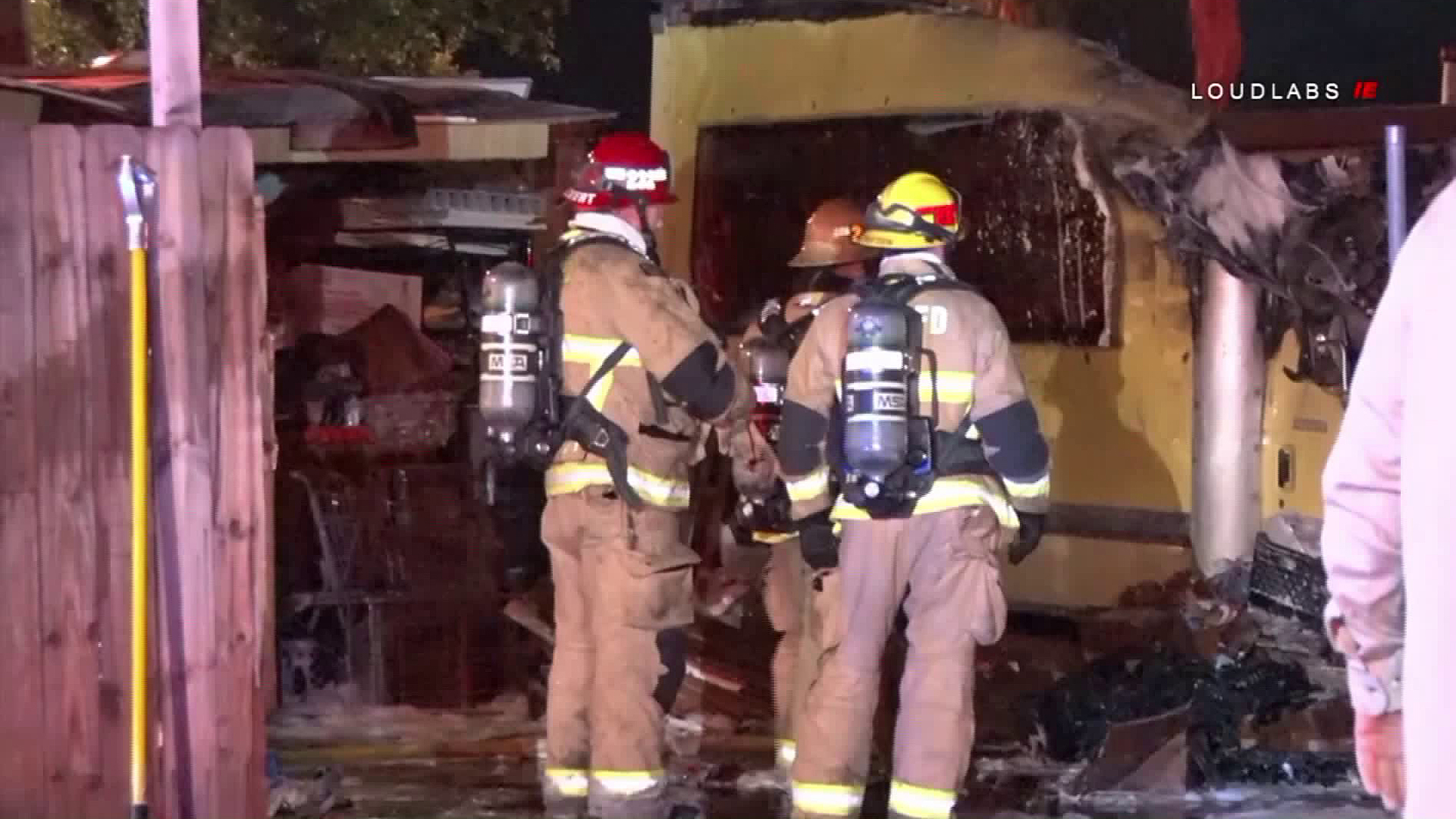 Crews respond to a fire in San Bernardino on May 15, 2018. (Credit: Loudlabs)