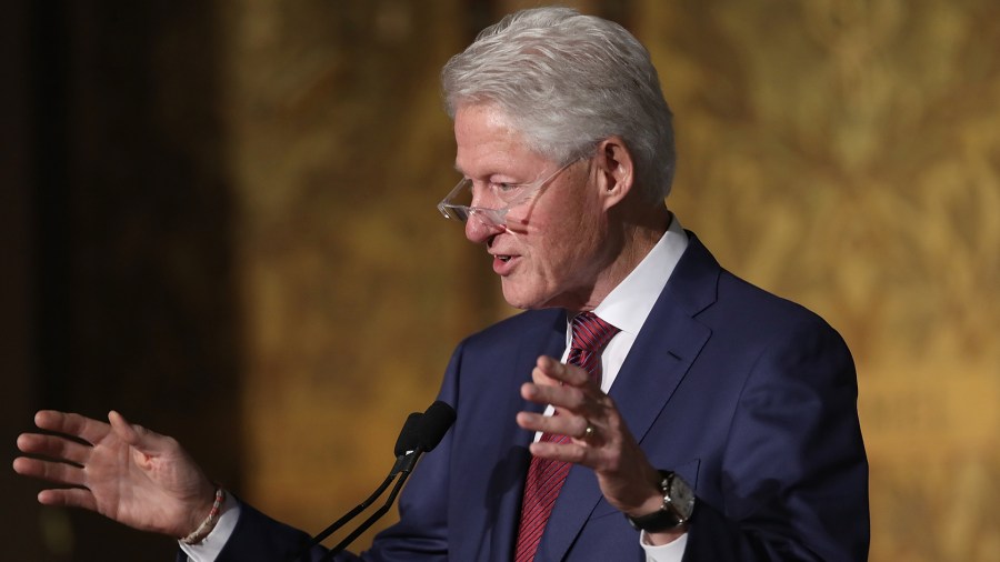 Former President Bill Clinton speaks at Georgetown University's Gaston Hall in Washington, D.C., on Nov. 6, 2017. (Credit: Win McNamee/Getty Images)