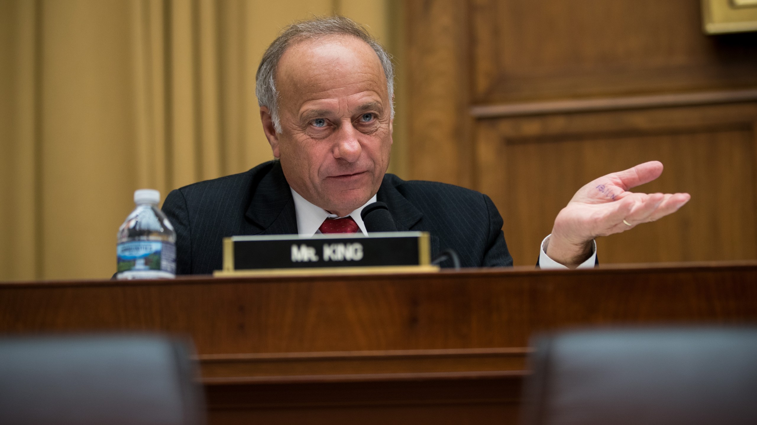 Rep. Steve King (R-IA) questions witnesses during a House Judiciary Committee hearing concerning the oversight of the U.S. refugee admissions program on Oct. 26, 2017. (Credit: Drew Angerer/Getty Images)