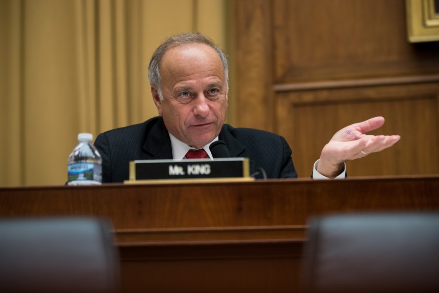 Rep. Steve King (R-IA) questions witnesses during a House Judiciary Committee hearing concerning the oversight of the U.S. refugee admissions program on Oct. 26, 2017. (Credit: Drew Angerer/Getty Images)