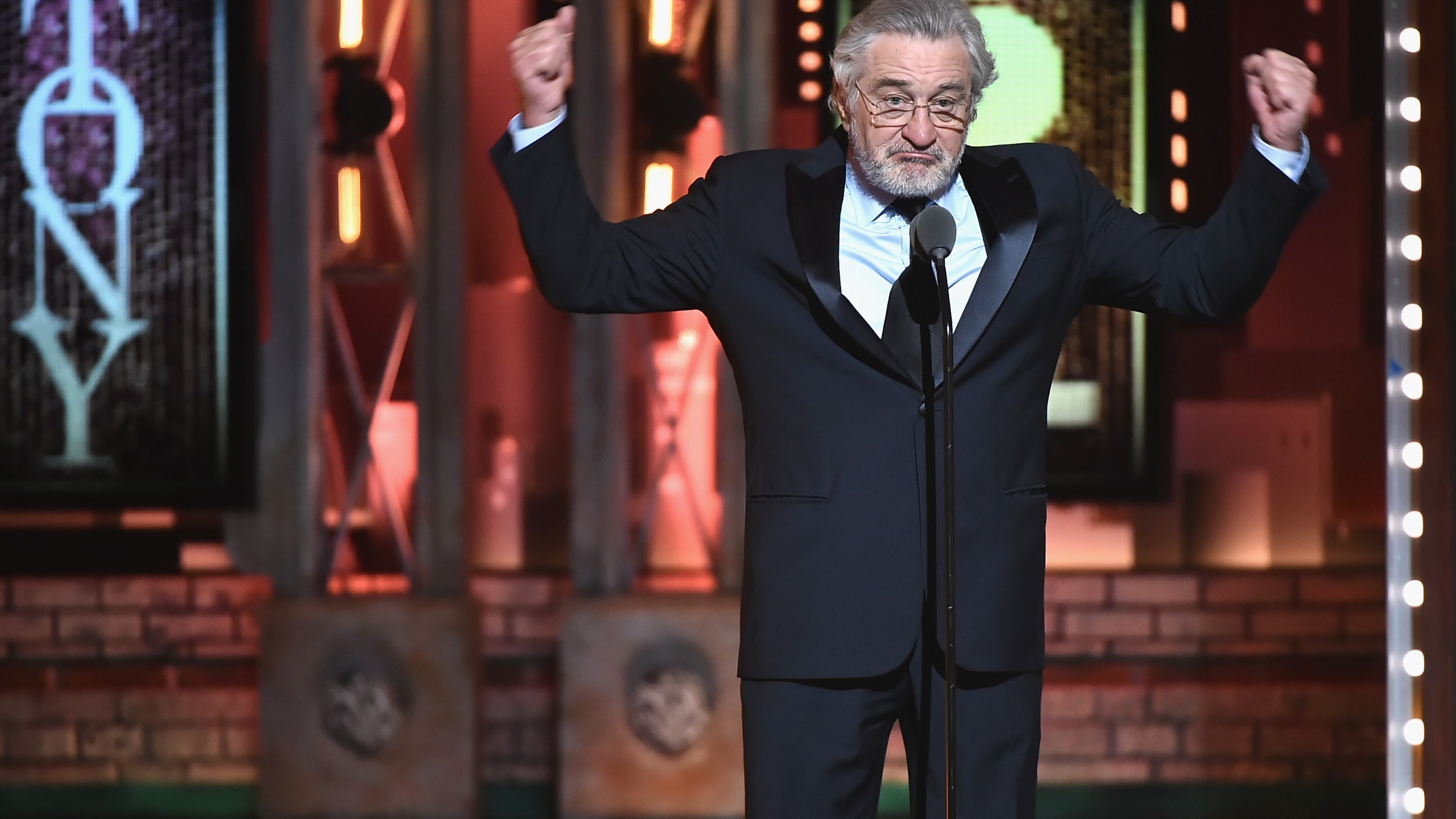 Robert De Niro speaks onstage during the 72nd Annual Tony Awards at Radio City Music Hall on June 10, 2018. (Credit: Theo Wargo/Getty Images for Tony Awards Productions)