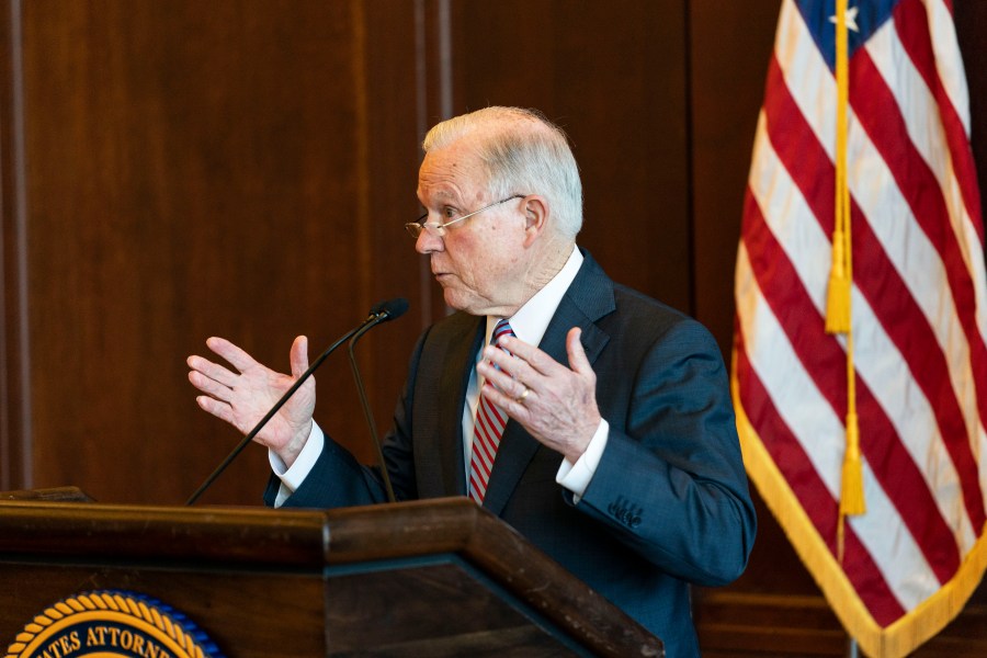 U.S. Attorney General Jeff Sessions delivers remarks on immigration and law enforcement actions on at Lackawanna College June 15, 2018, in Scranton, Pennsylvania. (Credit: Jessica Kourkounis/Getty Images)