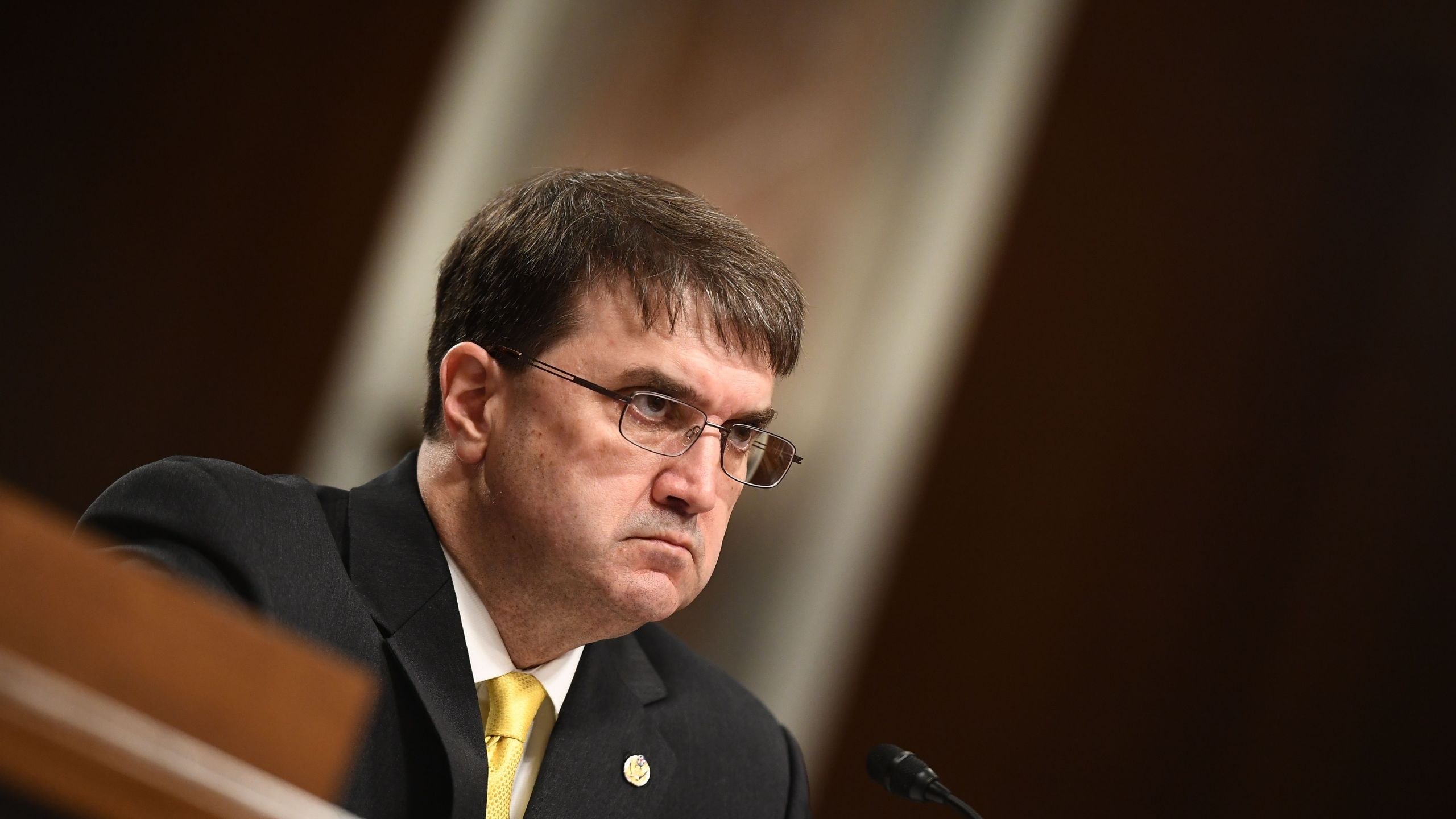 Robert Wilkie, nominee to lead the Department of Veterans Affairs, testifies on June 27, 2018, before the US Senate Veterans Affairs Committee in Washington, D.C. (Credit: Mandel Ngan/AFP/Getty Images)