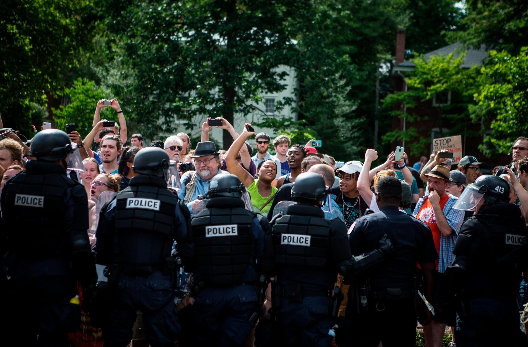 The organizer of the deadly white nationalist rally in Charlottesville, Virginia, last year has applied for a permit to hold a "white civil rights rally" in front of the White House in August. (Credit: Chet Strange/Getty Images)