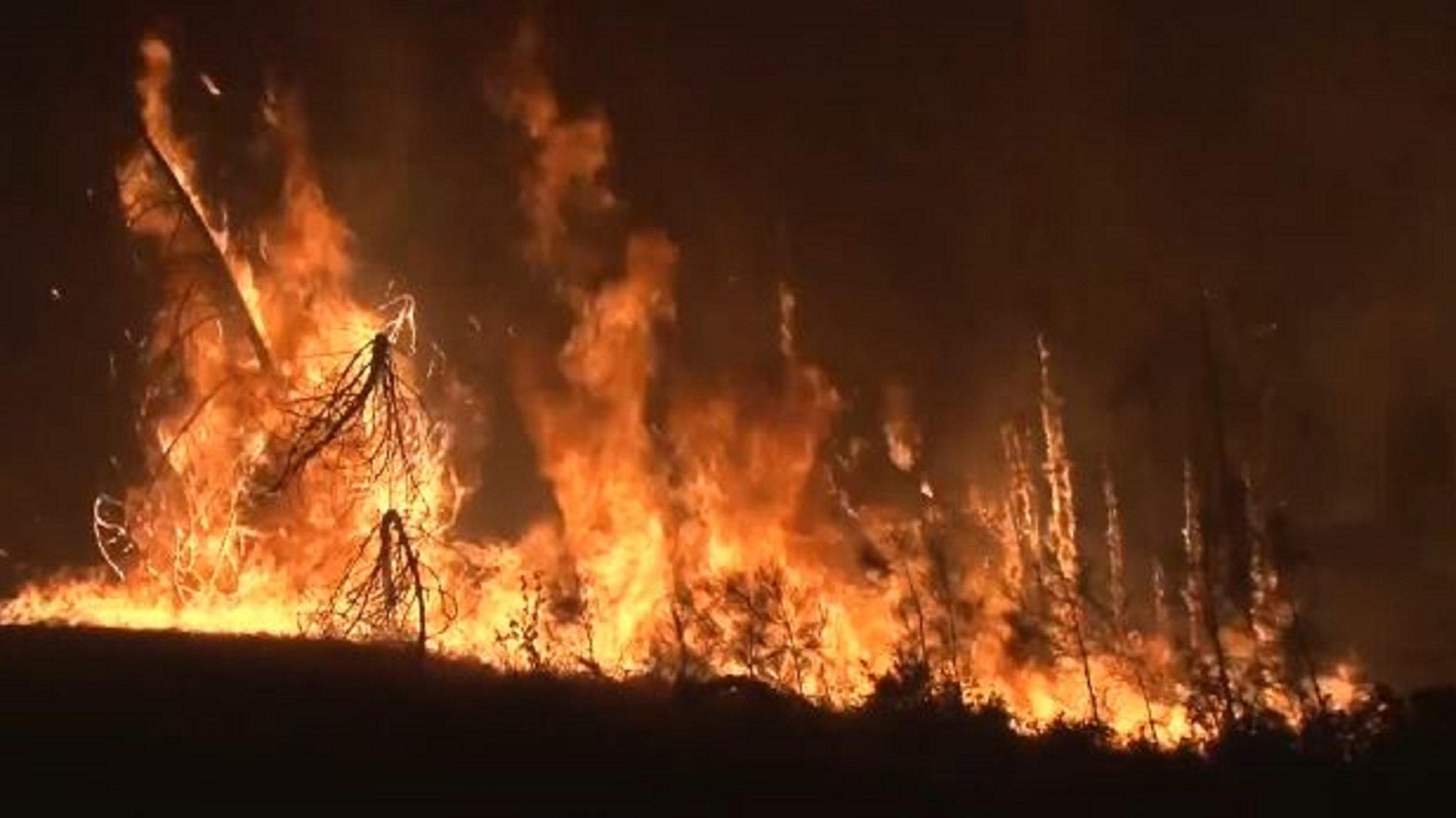 Gov. Jerry Brown declared a state of emergency in parts of Northern California due to raging wildfires that have burned 10,500 acres so far. (Credit: KPIX via CNN)