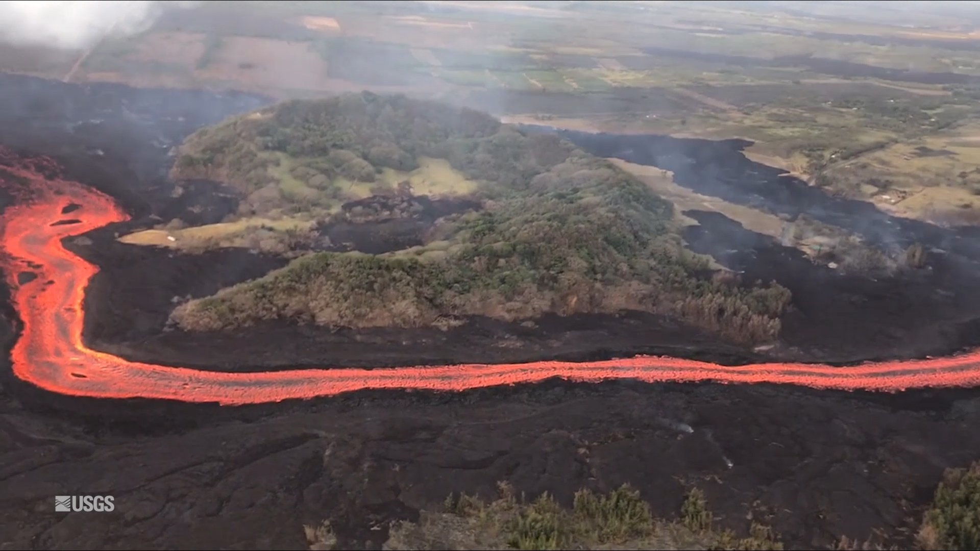 For the seventh time in eight days, an explosion at the Kilauea summit on Hawaii's Big Island erupted Thursday morning with a force equivalent to an earthquake of magnitude 5.3 or higher, according to the US Geological Survey. (Credit: USGS)