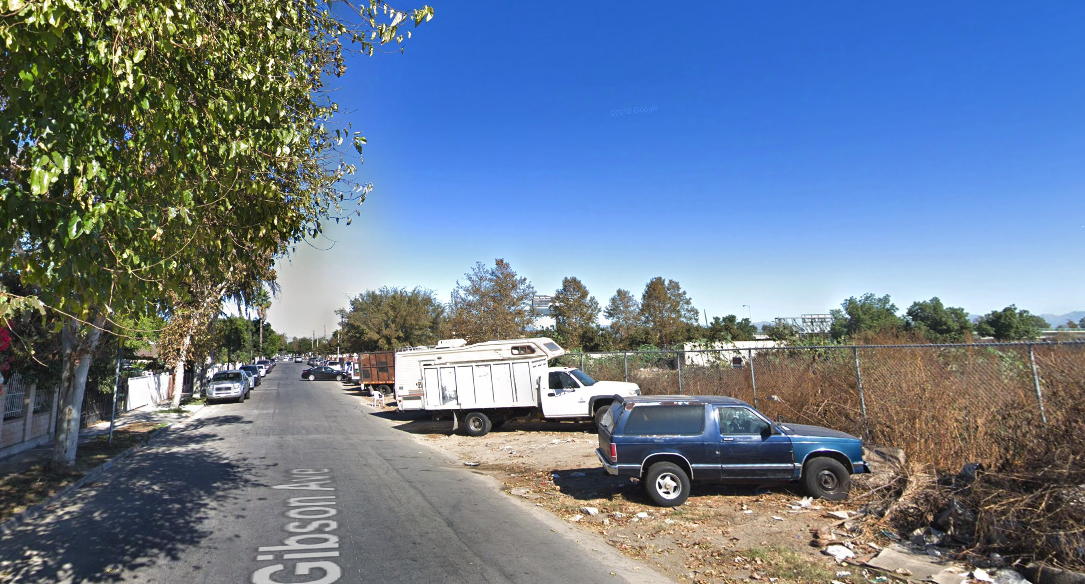 The 15200 block of South Gibson Avenue in East Compton, where a man was found dead in his car in June 2018, is seen in a Google Maps Street View image from November 2017.