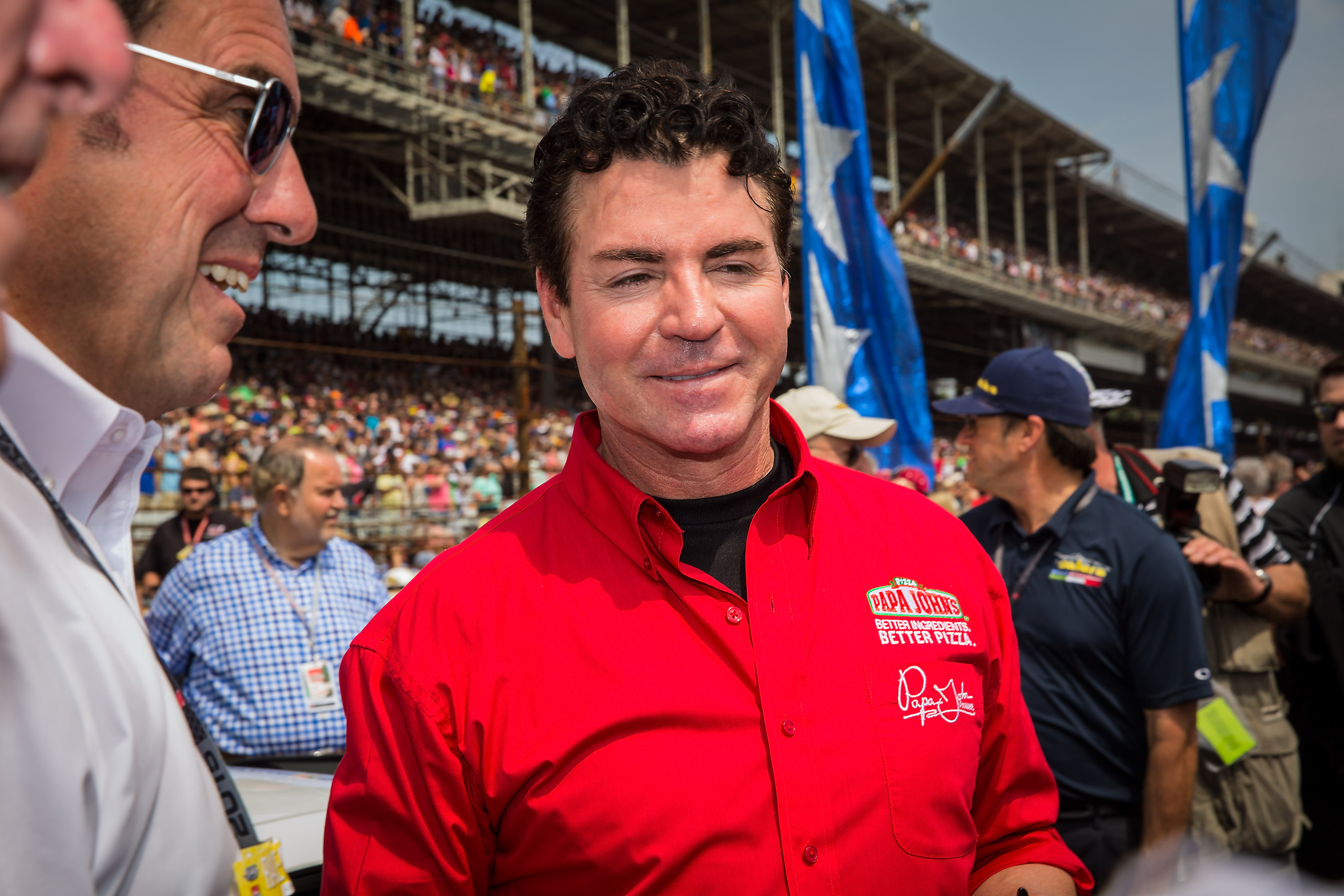 Papa John's founder and CEO John Schnatter attends the Indy 500 on May 23, 2015, in Indianapolis, Indiana. (Credit: Michael Hickey / Getty Images)