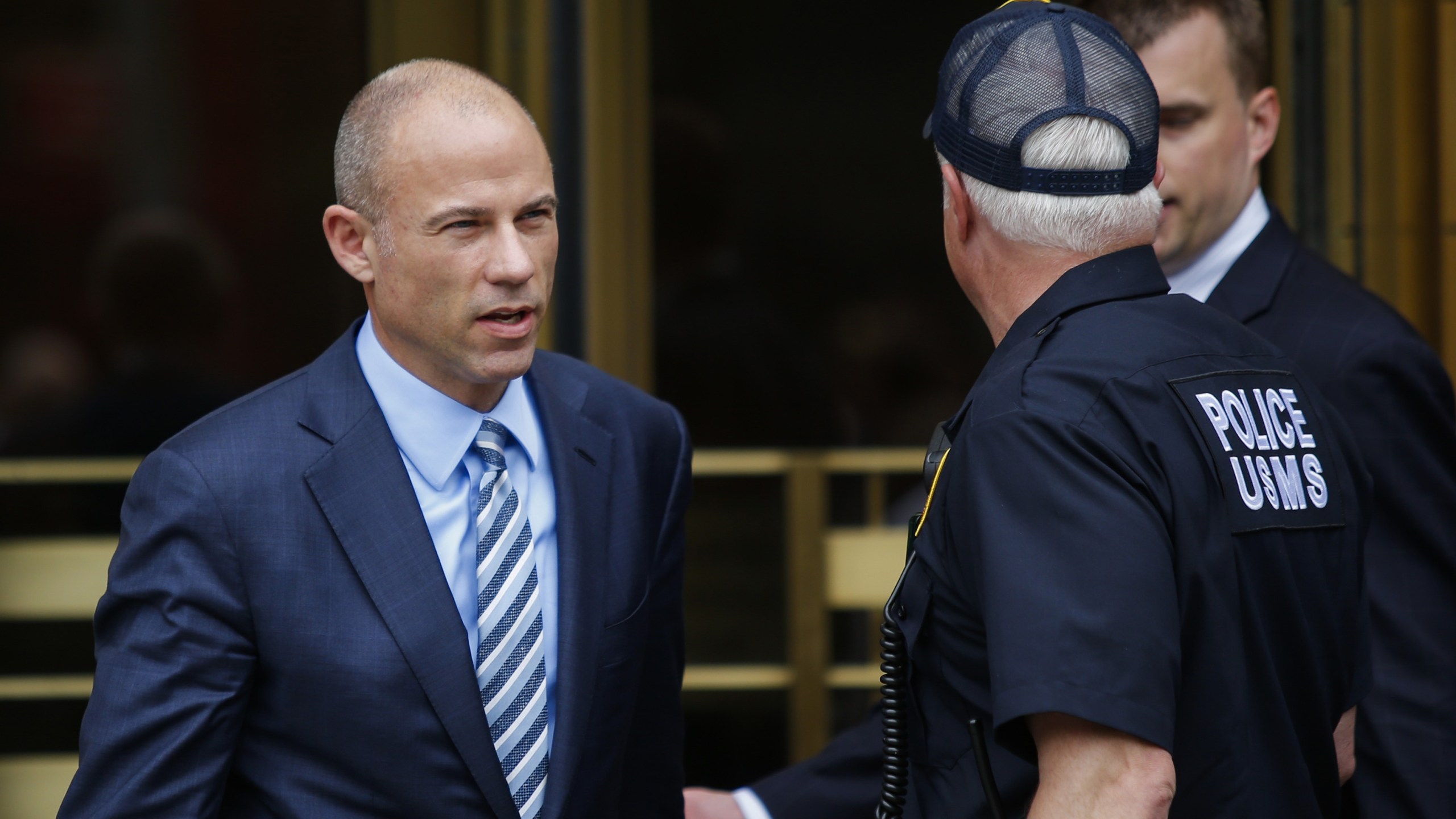 Michael Avenatti, lawyer of adult film actress Stormy Daniels, exits the United States District Court Southern District of New York on May 30, 2018, in New York City. (Credit: Eduardo Munoz Alvarez/Getty Images)