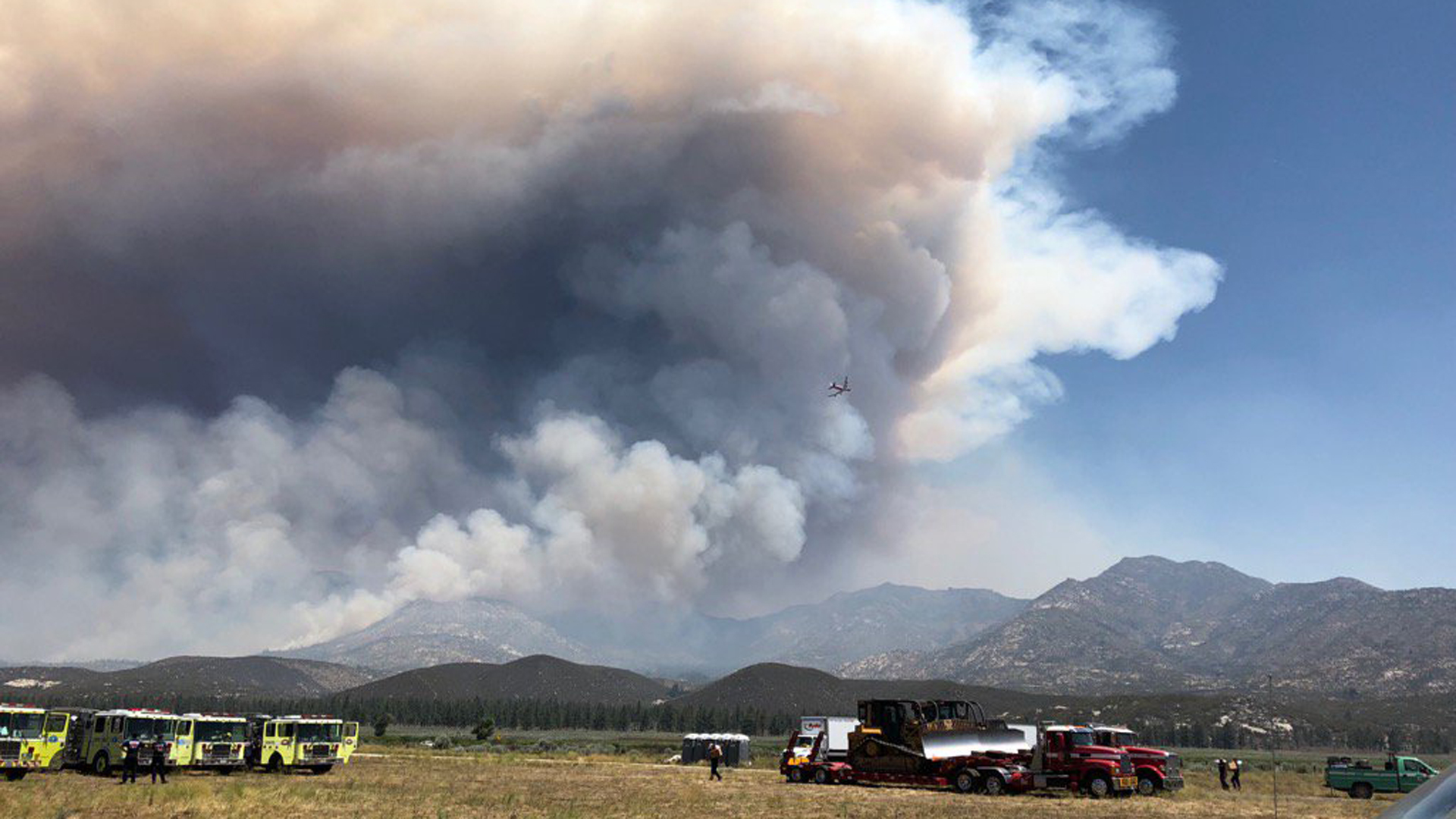 Caltrans tweeted out this photo of the Ribbon Fire on July 26, 2018.