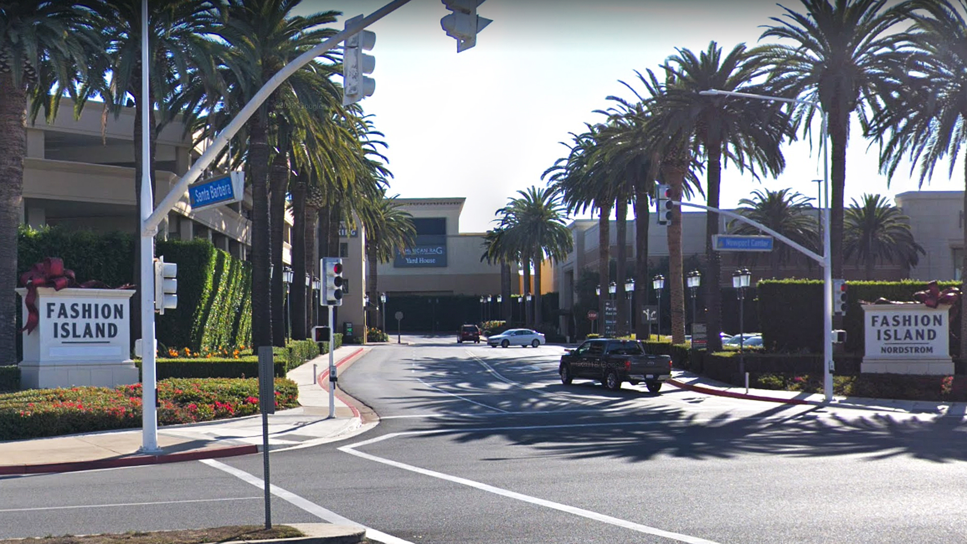 The Fashion Island shopping center is seen in this image from Google Maps.