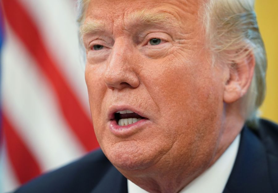 Donald Trump speaks during a meeting at the White House in Washington, D.C. on Aug. 28, 2018. (Credit: MANDEL NGAN/AFP/Getty Images)