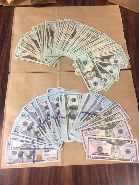 The Santa Barbara County Sheriff's Office provided this image of cash they said was retrieved by investigators during a drug bust on Aug. 29, 2018.