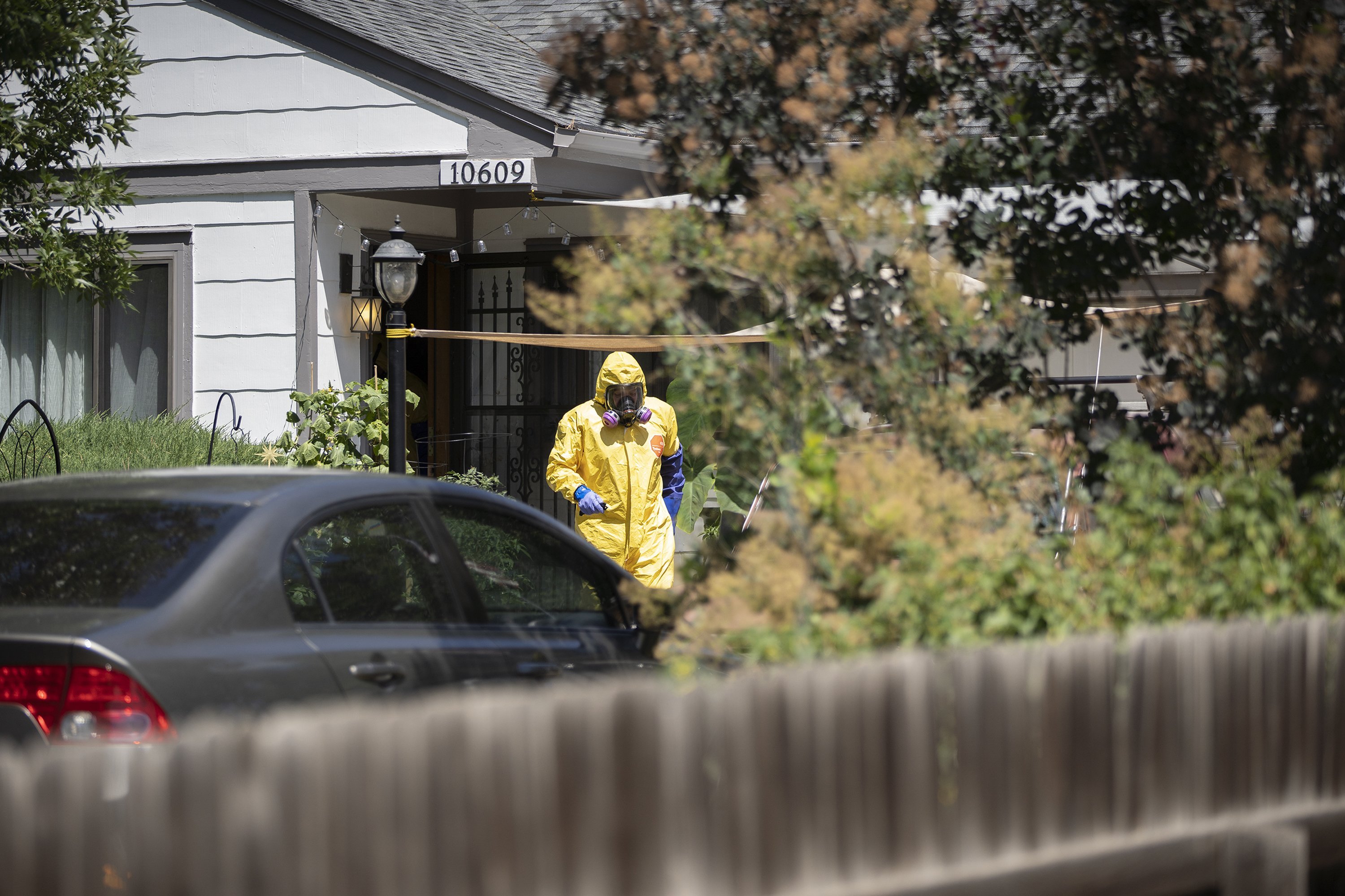 Police were dispatched to a home in Aurora, Colorado, where an officer mistakenly shot and killed a resident on July 30, 2018. (Credit: Philip B. Poston / AP via CNN)