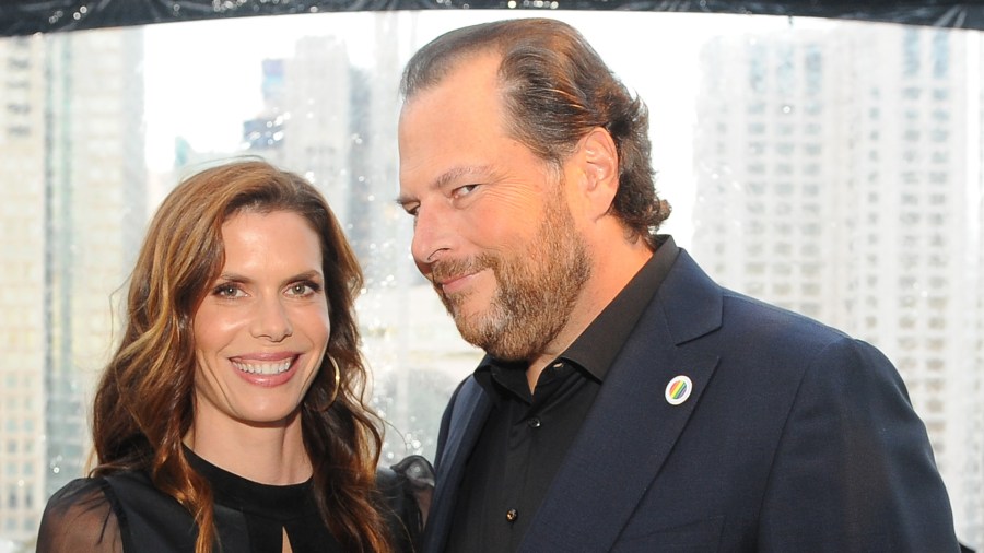 SAN FRANCISCO, CA - SEPTEMBER 08: Lynne Benioff and Marc Benioff attend GLAAD Gala San Francisco 2016 on September 8, 2016 in San Francisco, California. (Credit: Getty Images)