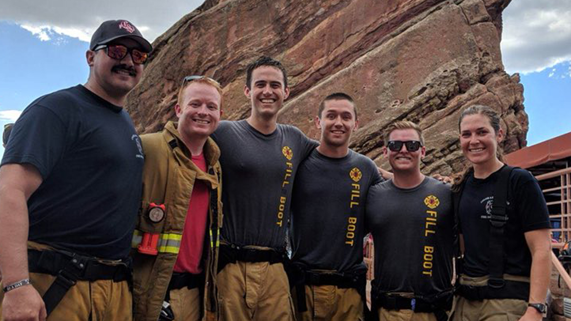 Firefighters with the Colorado Springs Fire Department are seen in a post from the agency on Sept. 11,2018, about the first responders climbing 110 flights of stairs in honor of their fallen brothers on 9/11. (Credit: Colorado Springs Fire Department via Twitter)