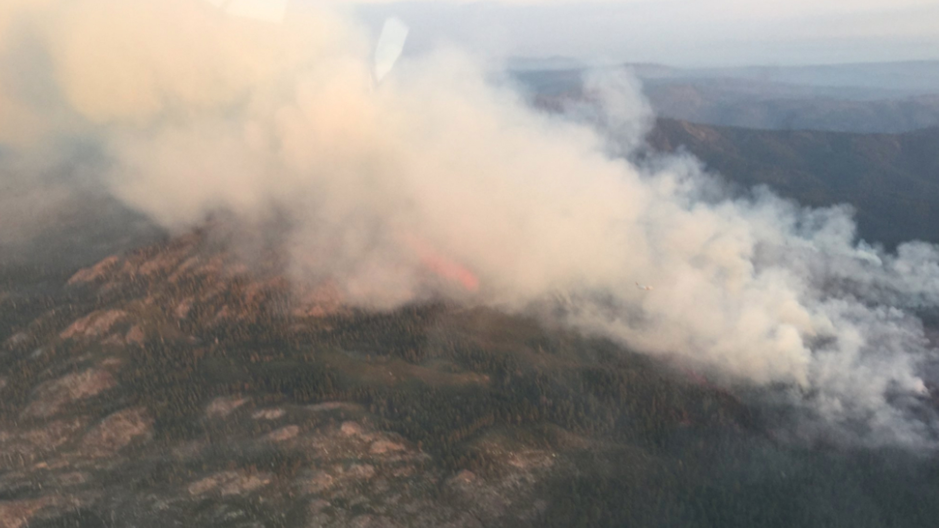 The U.S. Forest Service tweeted out this photo of the North Fire burning in the Tahoe National Forest on Sept. 6, 2018.