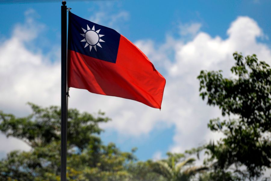 The Taiwan flag is seen at the embassy of Taiwan in San Salvador, El Salvador on Aug.21, 2018. (Credit: MARVIN RECINOS/AFP/Getty Images)