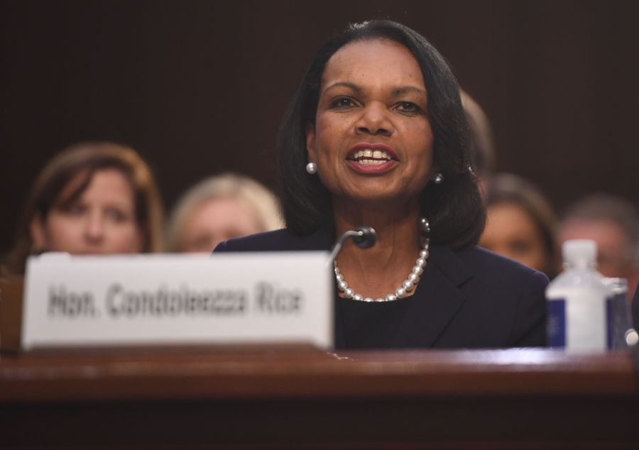 Condoleezza Rice, former Secretary of State, speaks before the Senate Judiciary Committee during the confirmation hearing for Judge Brett Kavanaugh on Sept. 4, 2018. (Credit: Saul Loeb / AFP / Getty Images)