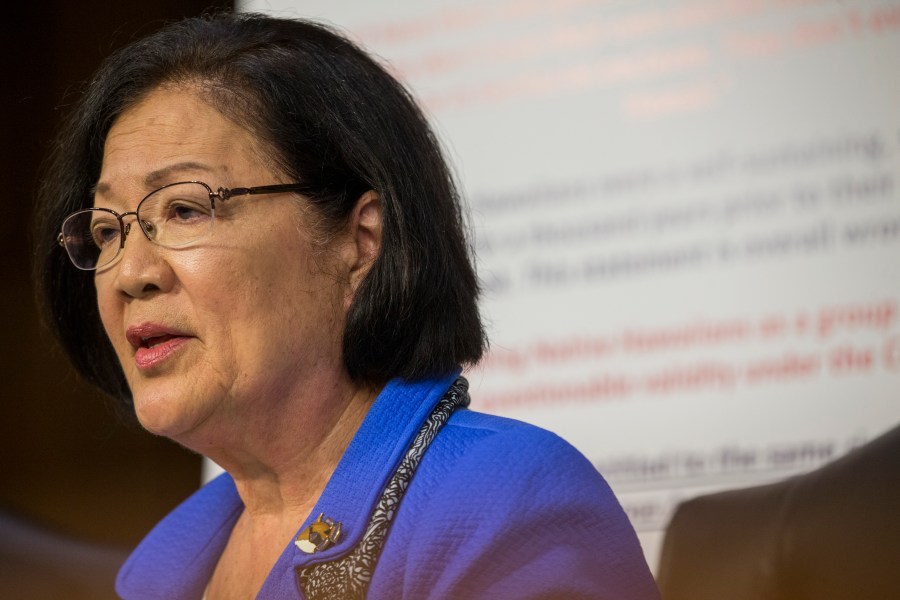 Sen. Mazie Hirono, D-HI, questions Supreme Court nominee Brett Kavanaugh during the second day of his Supreme Court confirmation hearing on Capitol Hill Sept. 5, 2018 in Washington, D.C. (Credit: Zach Gibson/Getty Images)