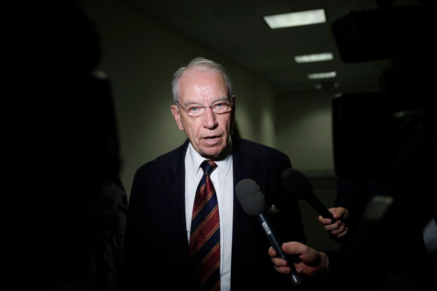 Sen. Chuck Grassley, R-Iowa, speaks with reporters about Supreme Court nominee Brett Kavanaugh on Capitol Hill on Sept.18, 2018 in Washington, D.C. (Credit: Aaron P. Bernstein/Getty Images)