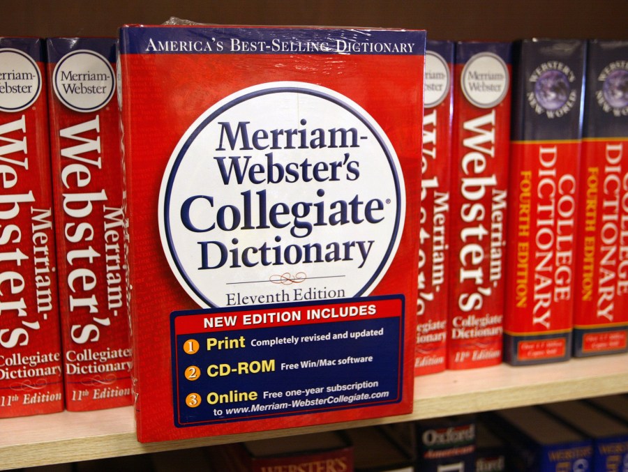 Merriam-Webster dictionary. (Credit: (Tim Boyle/Getty Images)