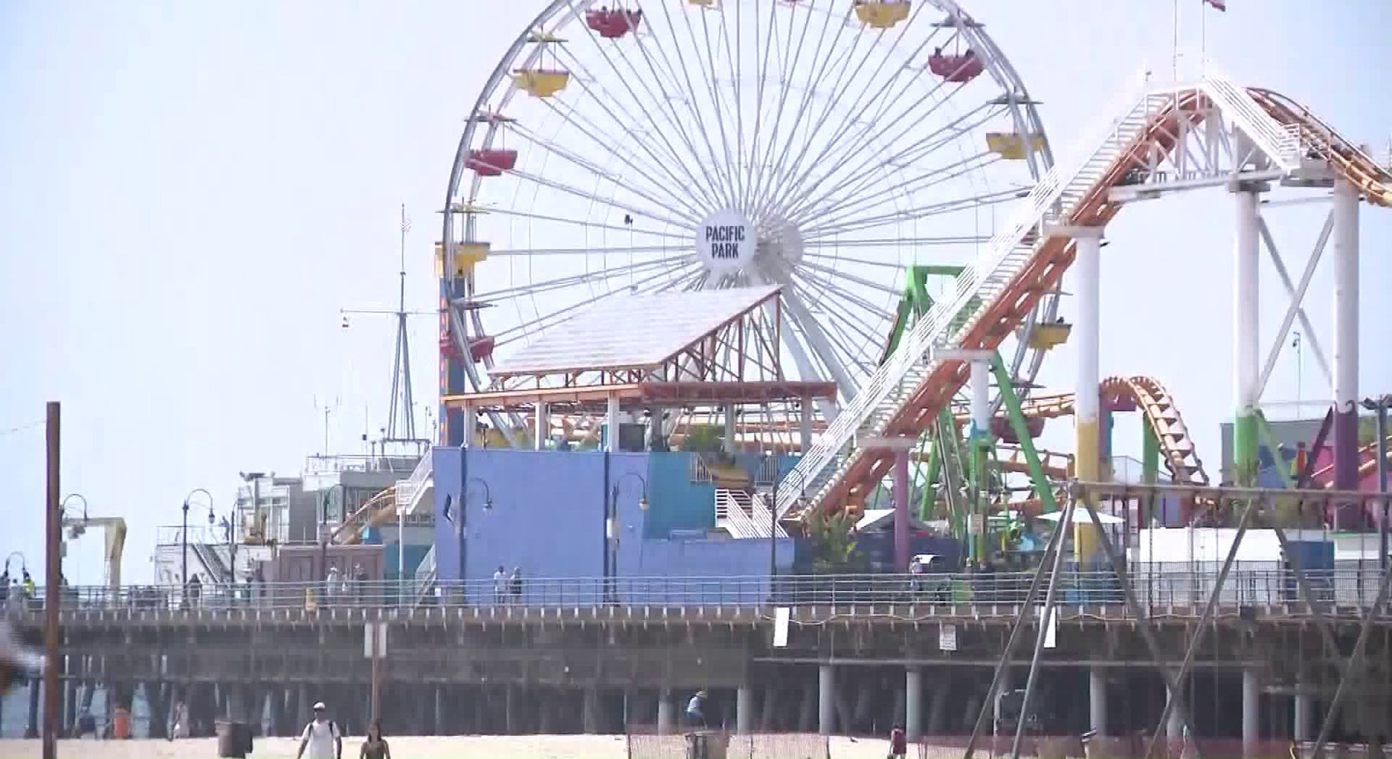 The Santa Monica Pier is seen on Sept. 20, 2018. (Credit: KTLA)