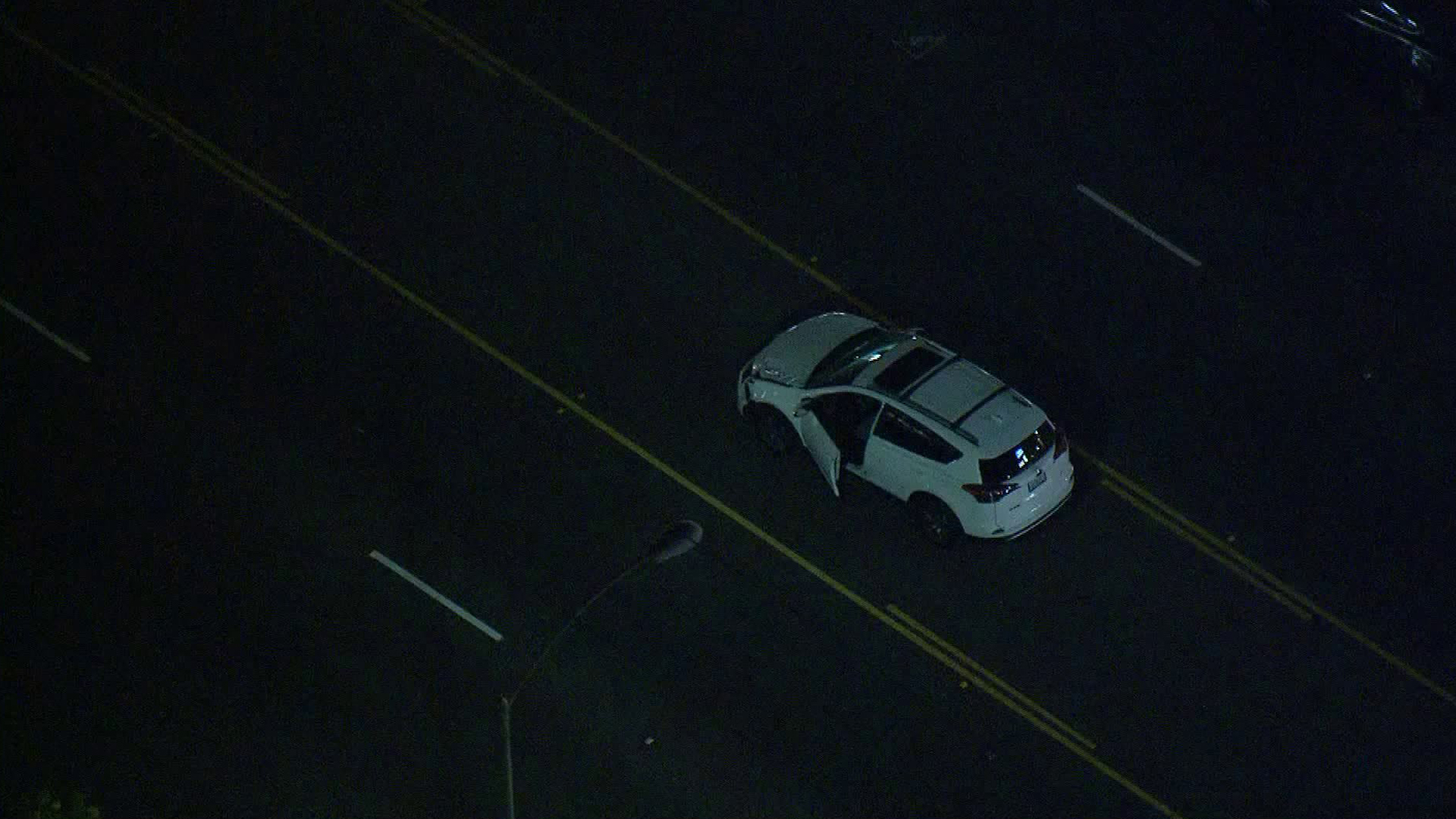 An image from Sky5 shows the scene of a fatal collision in Pomona on Sept. 3, 2018. (Credit: KTLA)