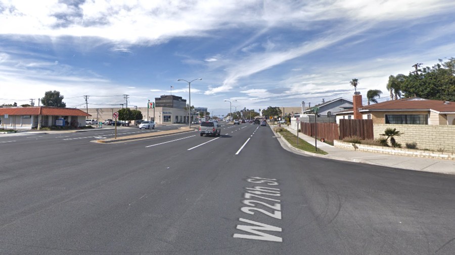 The intersection of Hawthorne Boulevard and 227th Street is seen in this image from Google Maps.