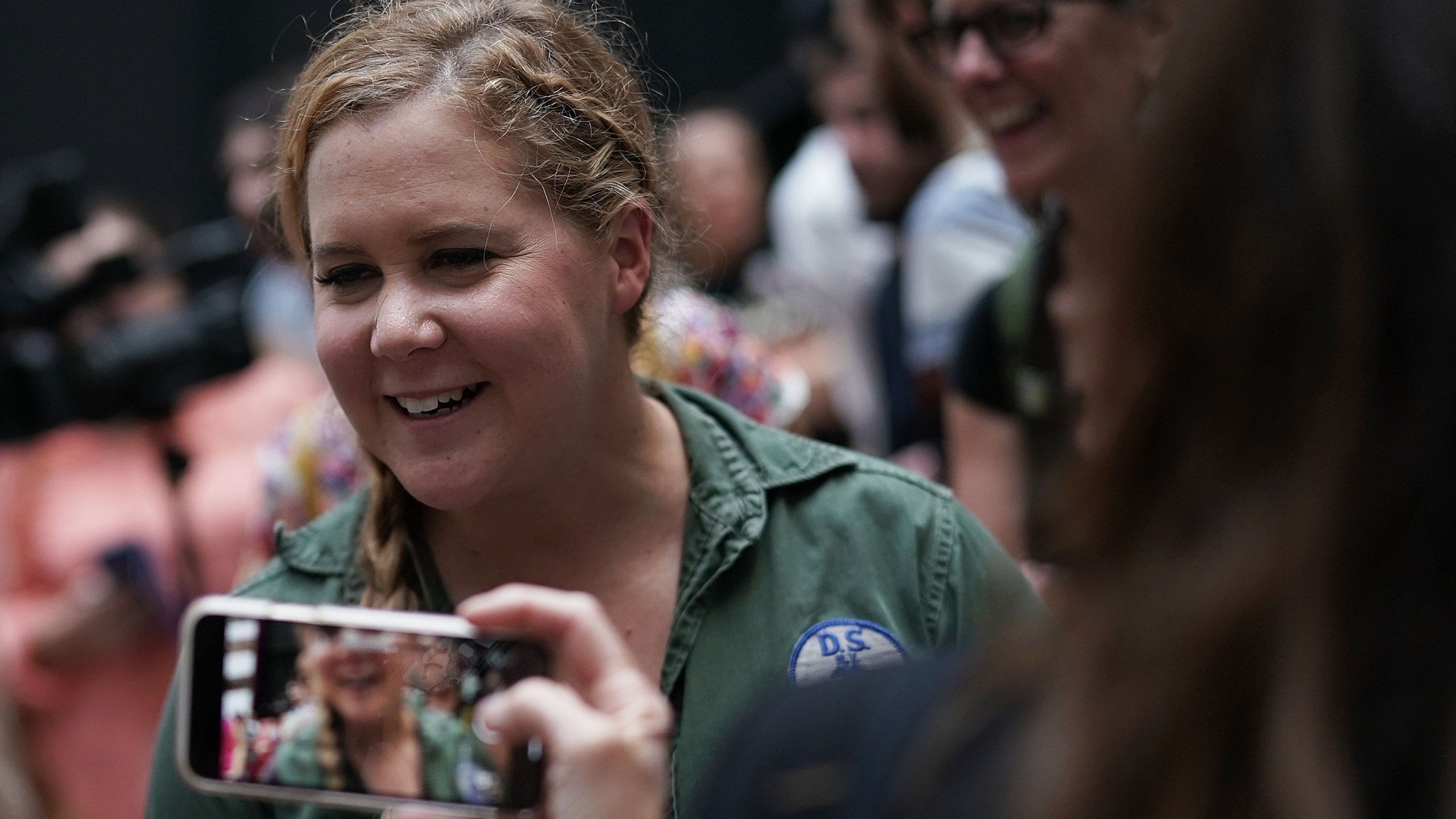 Comedian Amy Schumer participates in a protest against the confirmation of Supreme Court nominee Judge Brett Kavanaugh on Oct. 4, 2018 at the Hart Senate Office Building on Capitol Hill. (Credit: Alex Wong/Getty Images)