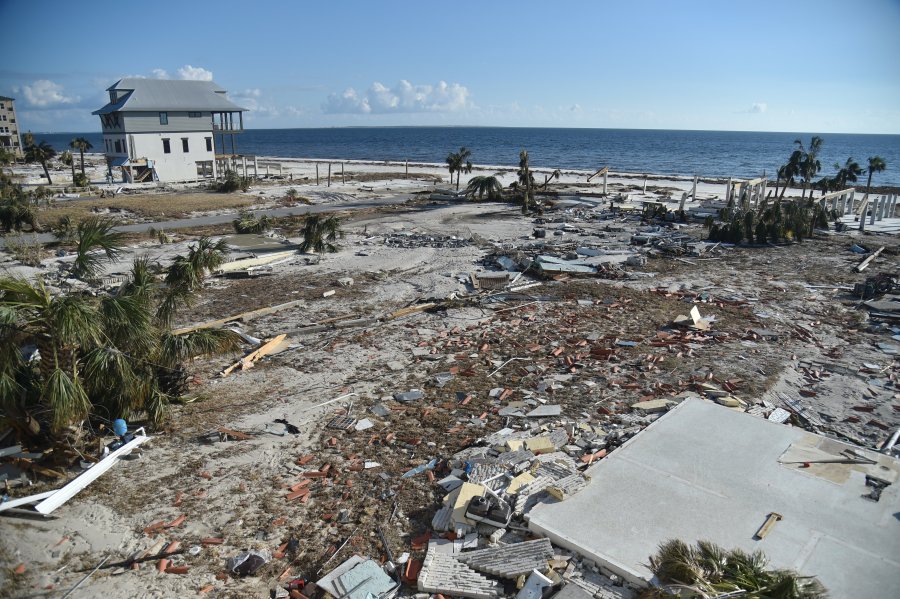 Many of the coastal houses in Mexico Beach, Florida, have been obliterated. (Credit: CNN)