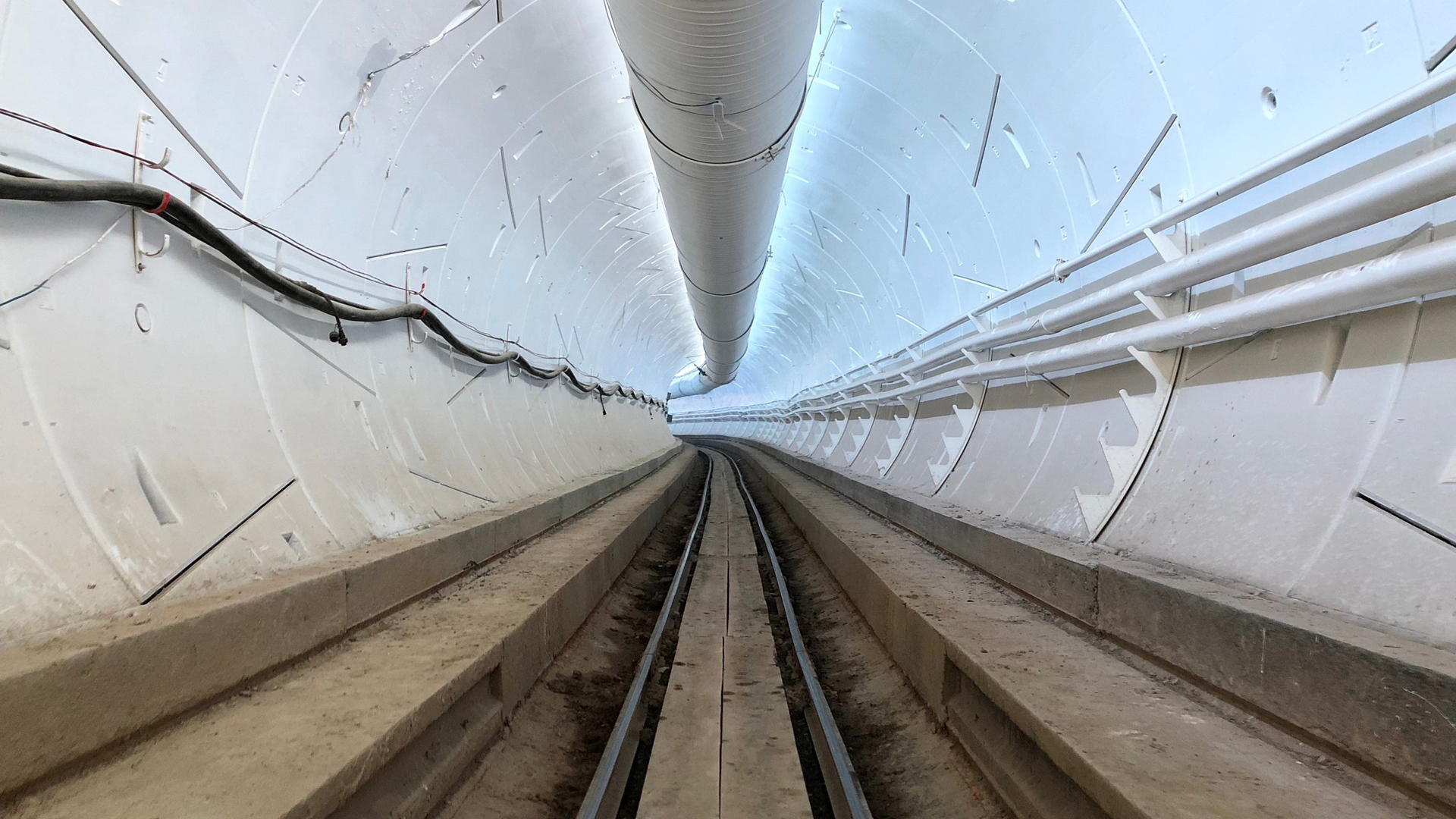 An image of a Boring Co. tunnel is displayed on the company's website. (Credit: The Boring Co.)