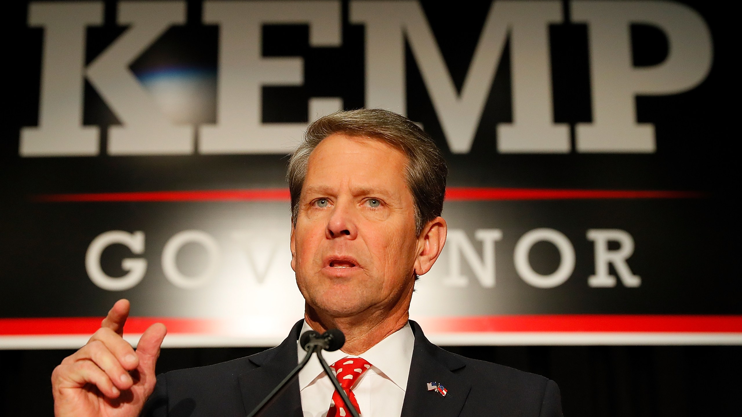 Republican gubernatorial candidate Brian Kemp attends the Election Night event at the Classic Center on Nov. 6, 2018 in Athens, Georgia. (Credit: Kevin C. Cox/Getty Images)