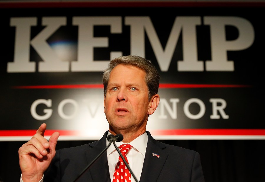 Republican gubernatorial candidate Brian Kemp attends the Election Night event at the Classic Center on Nov. 6, 2018 in Athens, Georgia. (Credit: Kevin C. Cox/Getty Images)