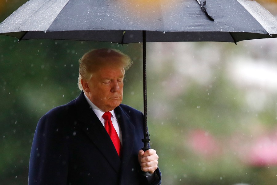 Donald Trump visits the American Cemetery of Suresnes, outside Paris, on Nov. 11, 2018. (Credit: Christian Hartmann/AFP/Getty Images)