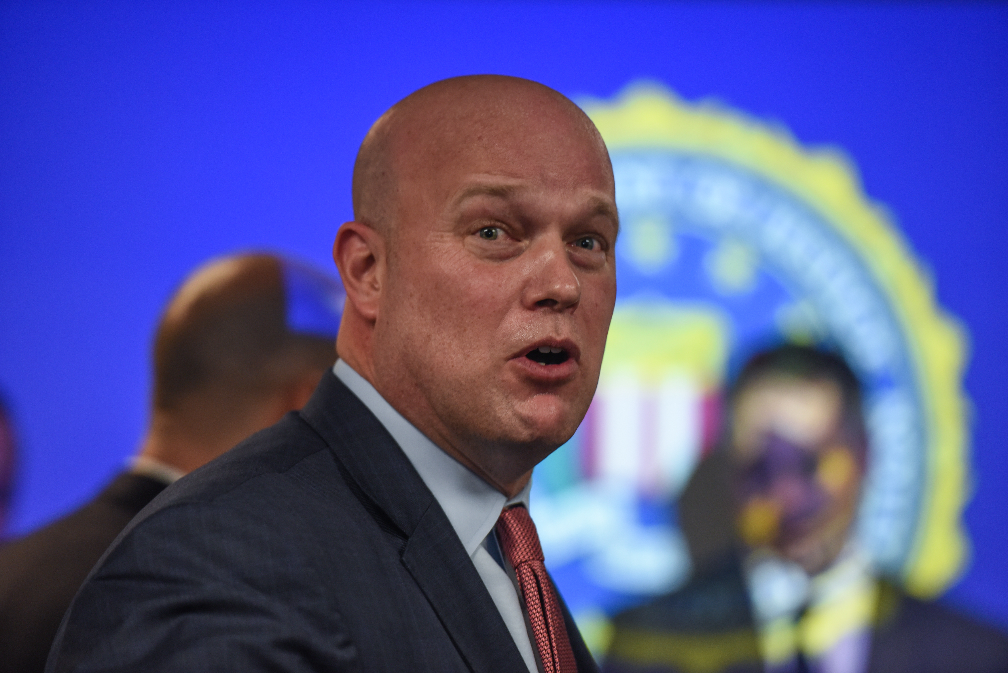 Acting Attorney General Matthew Whitaker delivers remarks to the Joint Terrorism Task Force on Nov. 21, 2018 in New York City. (Credit: Stephanie Keith/Getty Images)